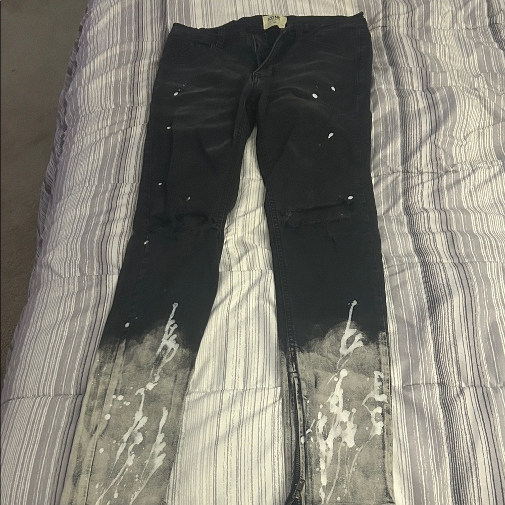 Black and White Skinny Jeans